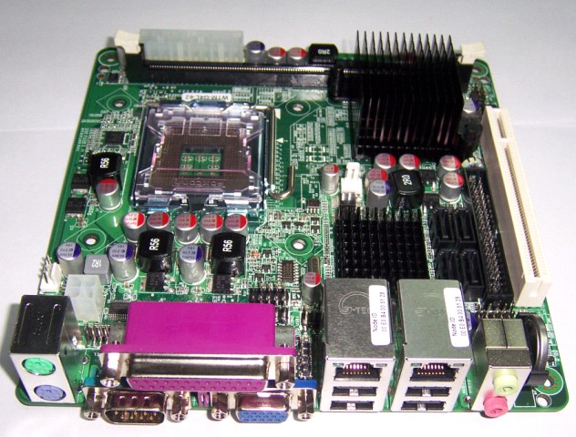 MINI-ITX G41雙網(wǎng)口，雙VGA,板載24位LVDS,DDR3代內(nèi)存，一體機(jī)主板