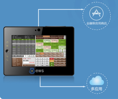 平板POS,可用于商品進(jìn)銷存、餐飲點(diǎn)餐、超市自助購物等
