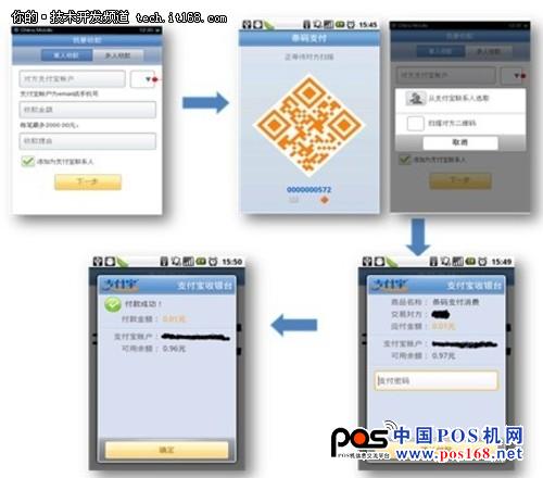 圖11-24 條碼支付流程圖 中國POS機(jī)網(wǎng)